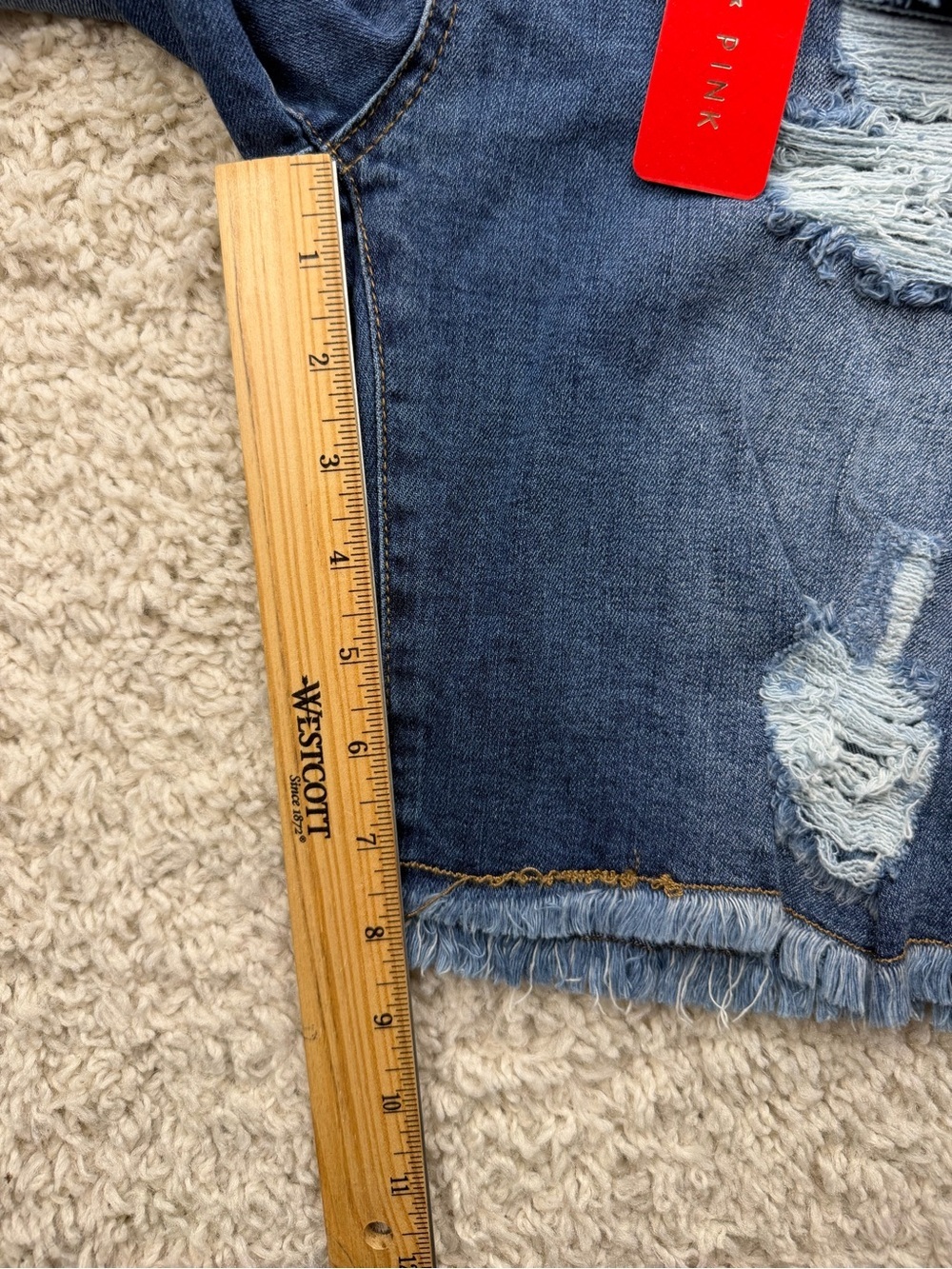 Juniors 15 Celebrity Pink Denim Bermuda Shorts - Picture 6 of 7